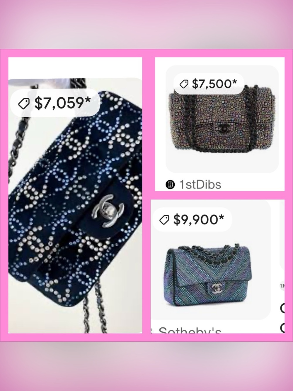 Chanel classic mini small square flap custom strass crystal multicolor stone - Picture 15 of 16